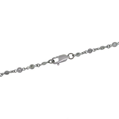 Platinum 2.48ctw 15" Diamonds By The Yard Necklace