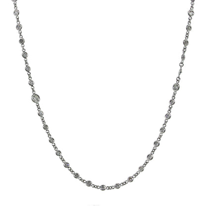 Platinum 2.48ctw 15" Diamonds By The Yard Necklace