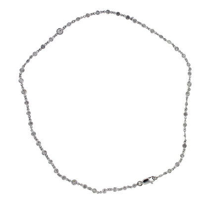 Platinum 2.48ctw 15" Diamonds By The Yard Necklace