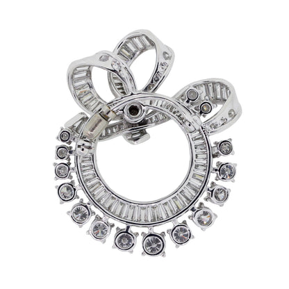Platinum 4.75ctw Diamond Vintage Pin Brooch