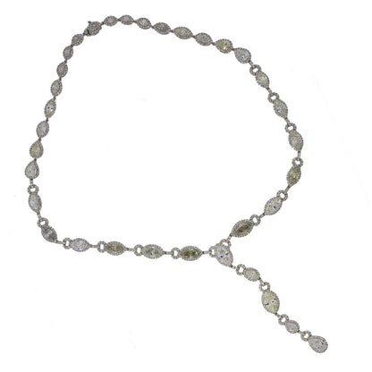 Platinum 27.83ctw Diamond Drop Necklace