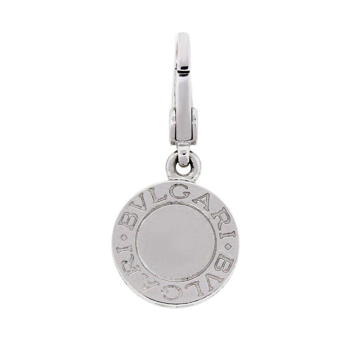 Bulgari 18k White Gold Onyx Pendant