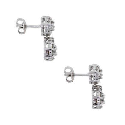 Greg Ruth 18k White Gold 1.72ctw Diamond Drop Earrings
