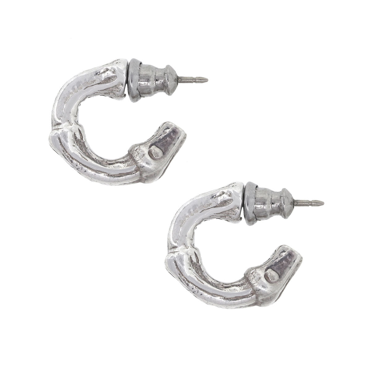 Tiffany & Co. Sterling Silver Bamboo Link Vintage Earrings