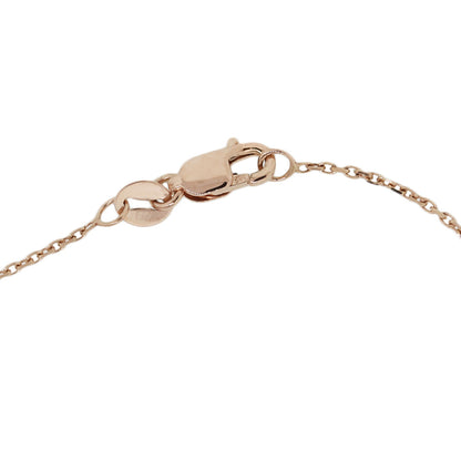 14k Rose Gold 2.41ct Rose Cut Pear Shape Diamond and 0.25ctw Diamond Shield Pendant on Chain