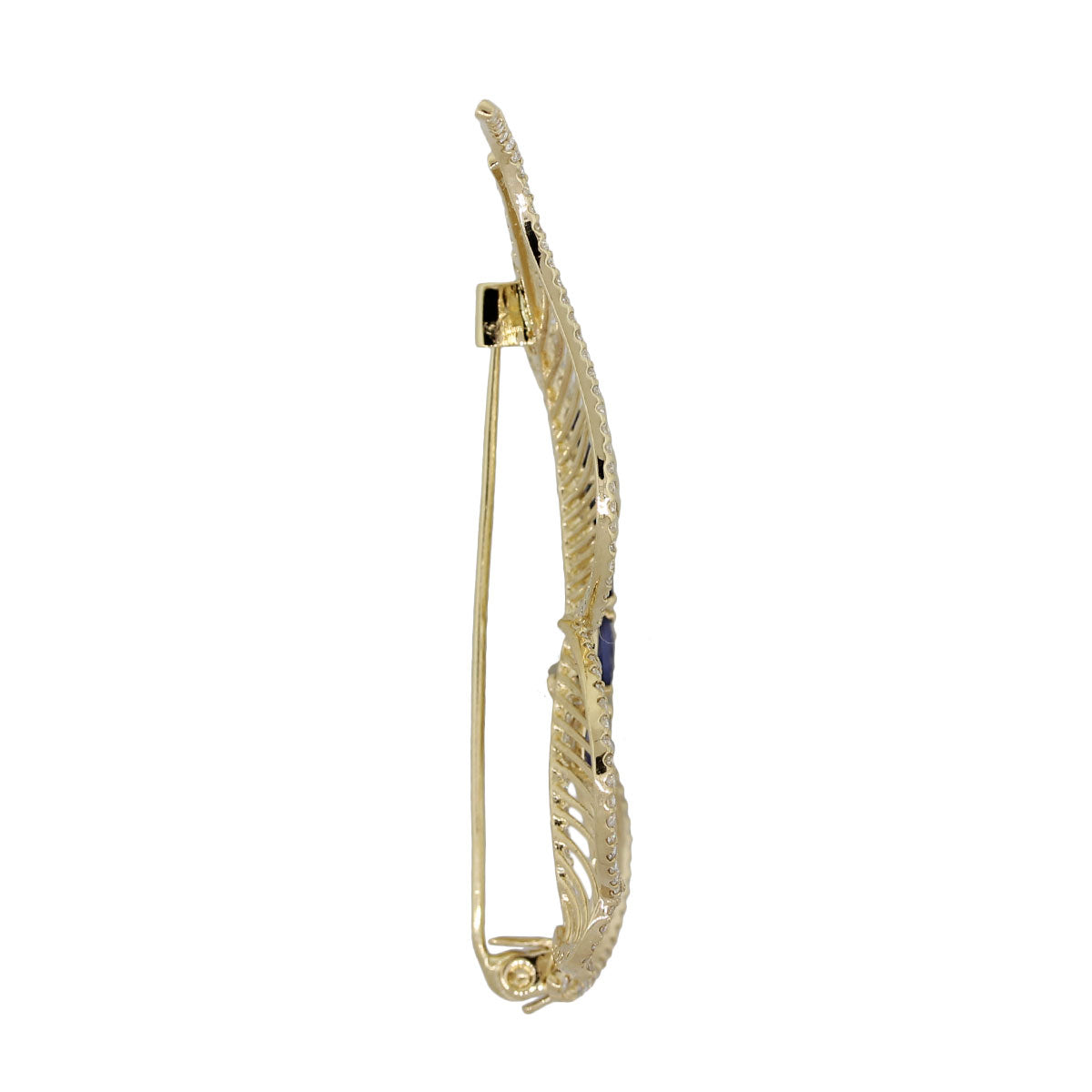 14k Yellow Gold 3.10ctw Diamond and 0.84ctw Sapphire Butterfly Pin