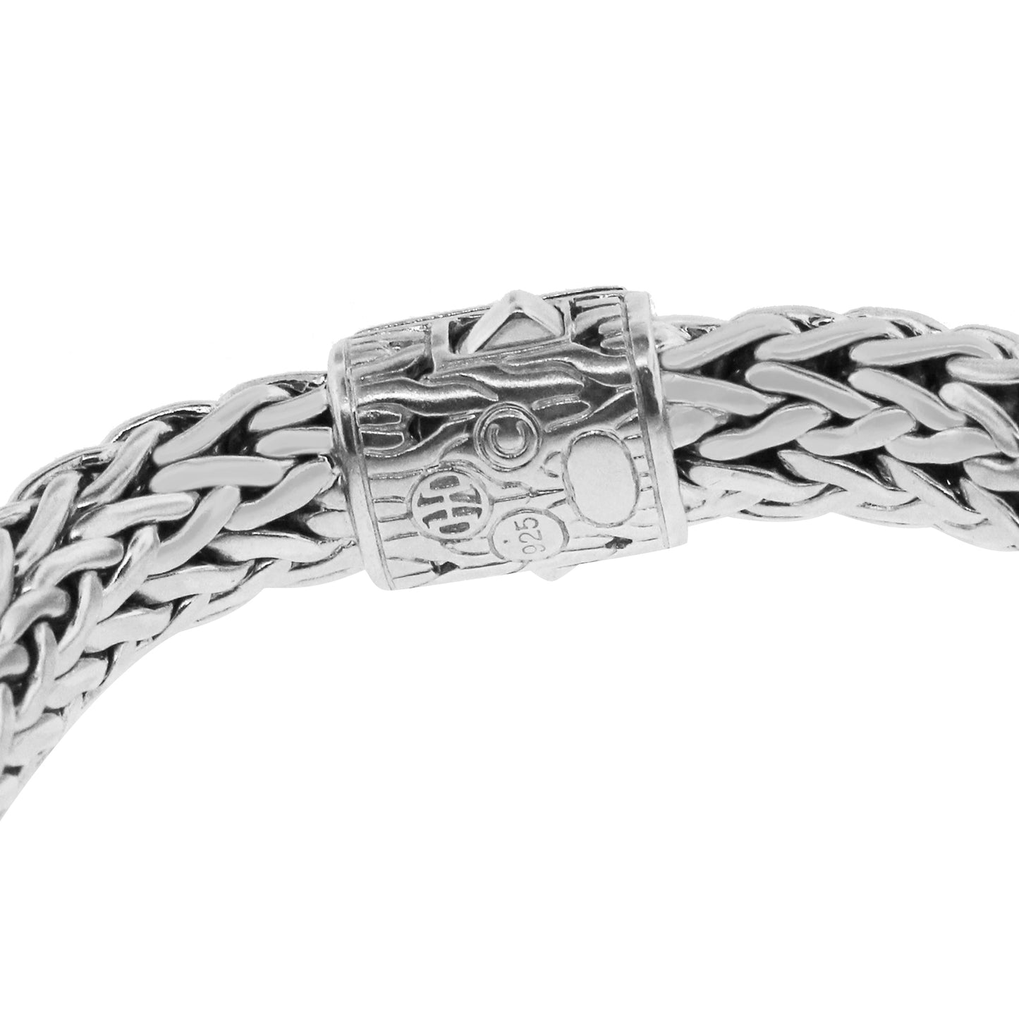 John Hardy Sterling Silver Black Sapphire Woven Bracelet