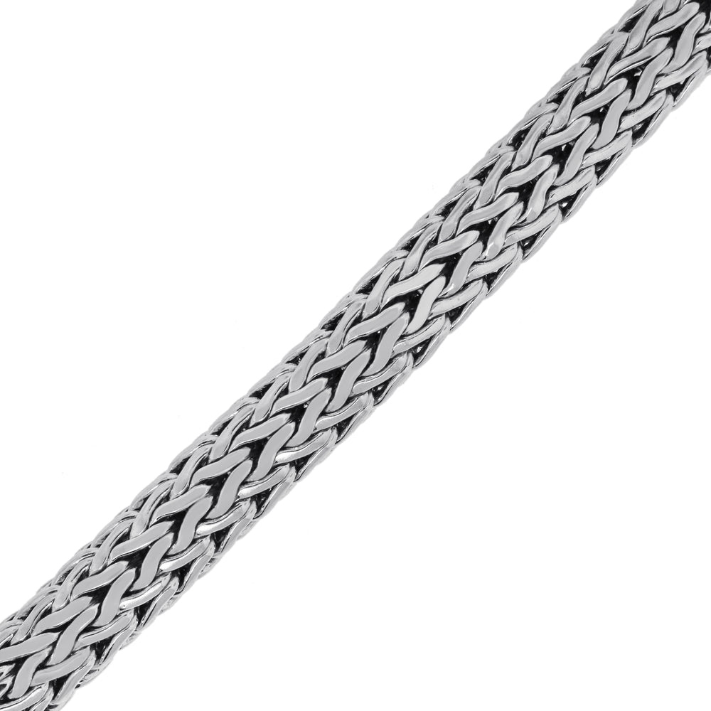 John Hardy Sterling Silver Black Sapphire Woven Bracelet