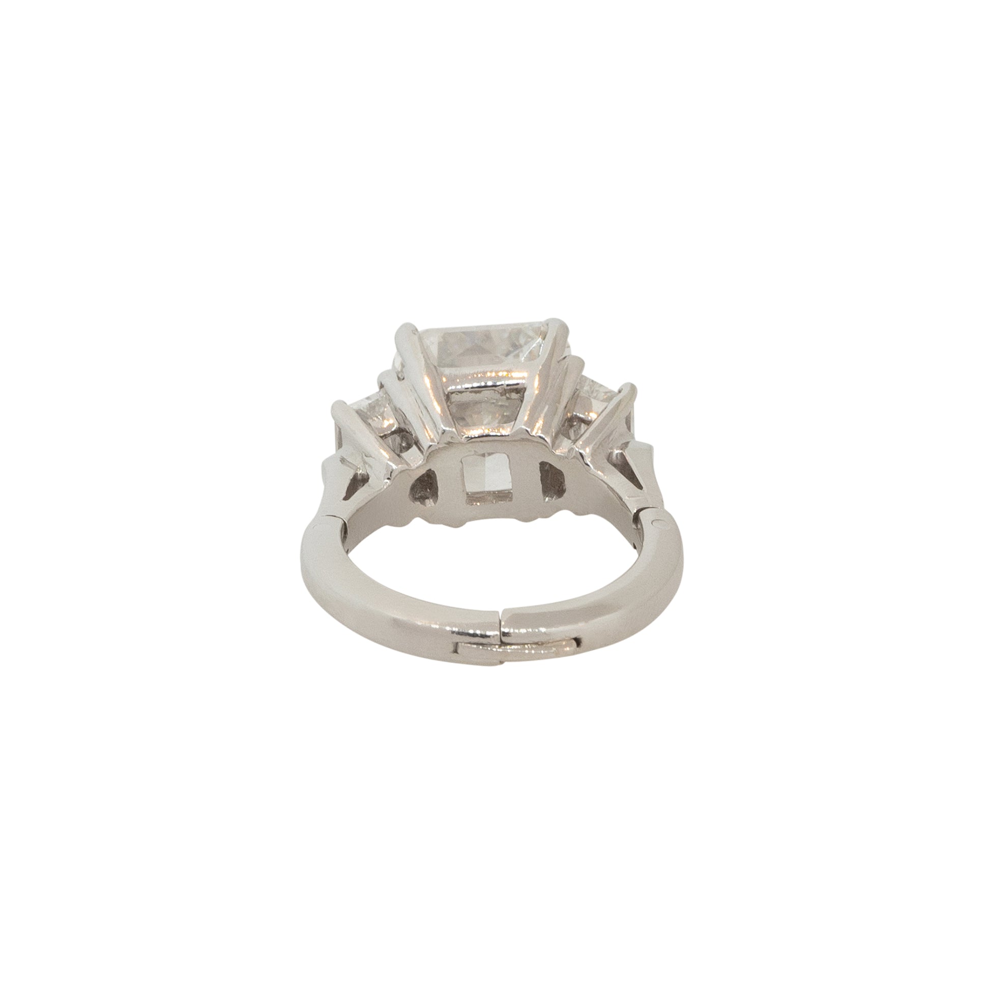 GIA Certified Platinum 6.53ctw Radiant Cut Diamond Engagement Ring