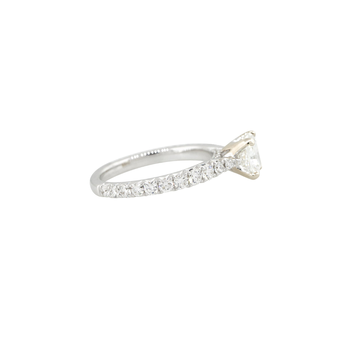 GIA Certified 18k White Gold 1.99ctw Cushion Cut Diamond Engagement Ring