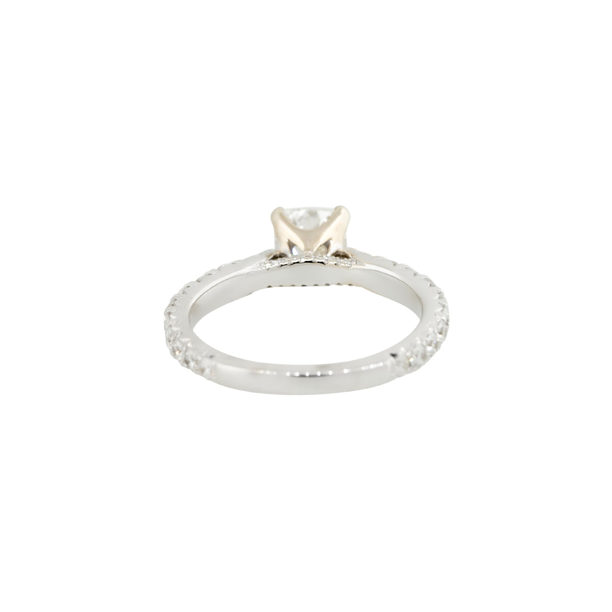 GIA Certified 18k White Gold 1.99ctw Cushion Cut Diamond Engagement Ring