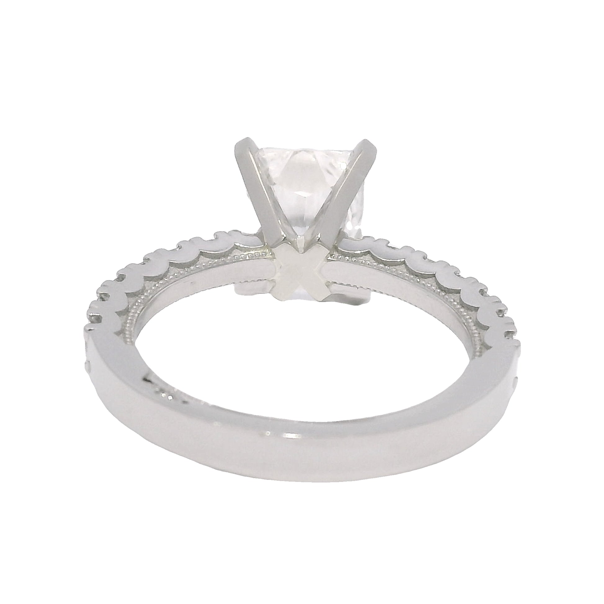 GIA Platinum Natural 3.01 Carat Radiant-Cut Diamond Engagement Ring