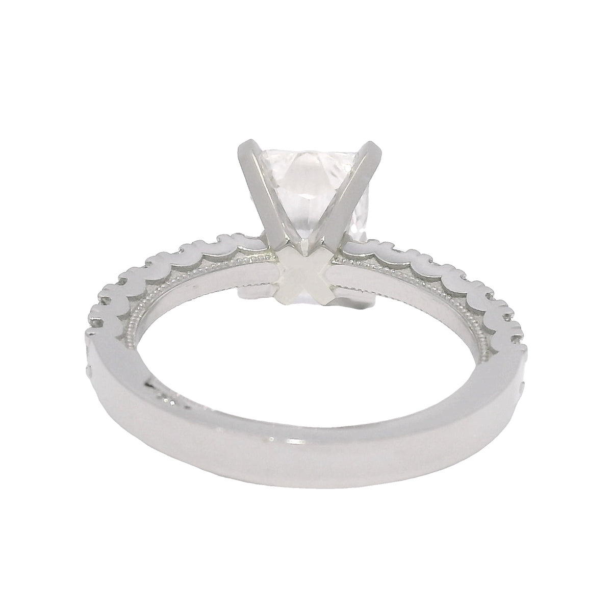 GIA Platinum Natural 3.01 Carat Radiant-Cut Diamond Engagement Ring