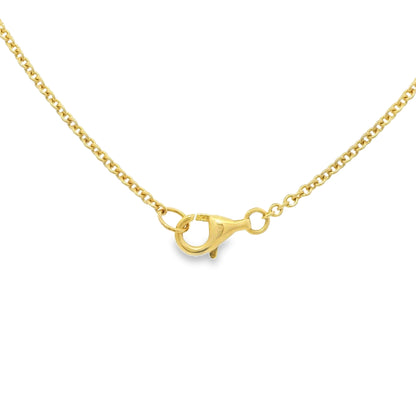 18k Yellow Gold Natural Round Brilliant Graduated Diamond Necklace
