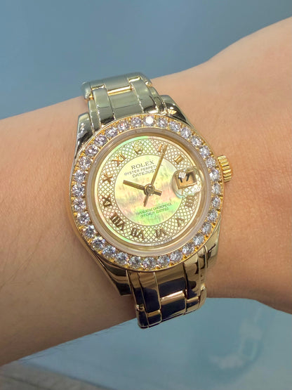 Rolex 69298 Pearlmaster 18k Yellow Gold Mother of Pearl Dial 29mm Watch