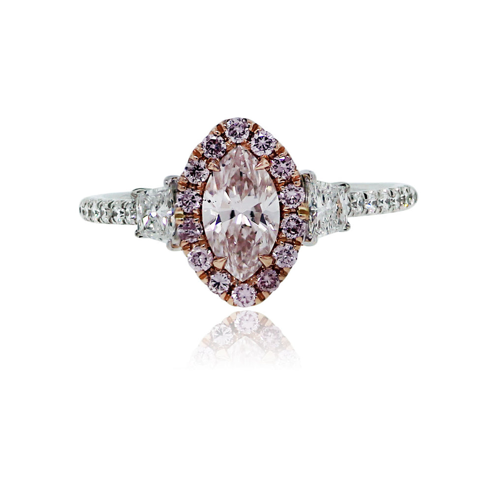Pink Pearshape Diamond Engagement Ring