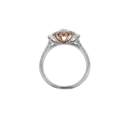18k White/Rose Gold GIA .70ct Pink Marquise Diamond Engagement Ring
