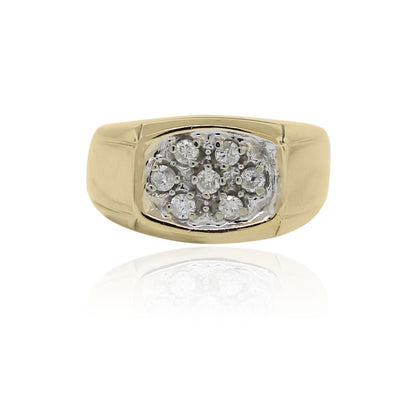 14k Yellow Gold 0.35ctw Diamond Men's Ring