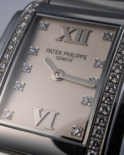 Patek Philippe 4910/010 Twenty-4 Stainless Steel Diamond Bezel White Diamond Dial Watch