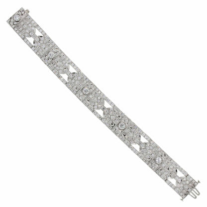 Platinum 7.25ctw Diamond Deco Style Bracelet