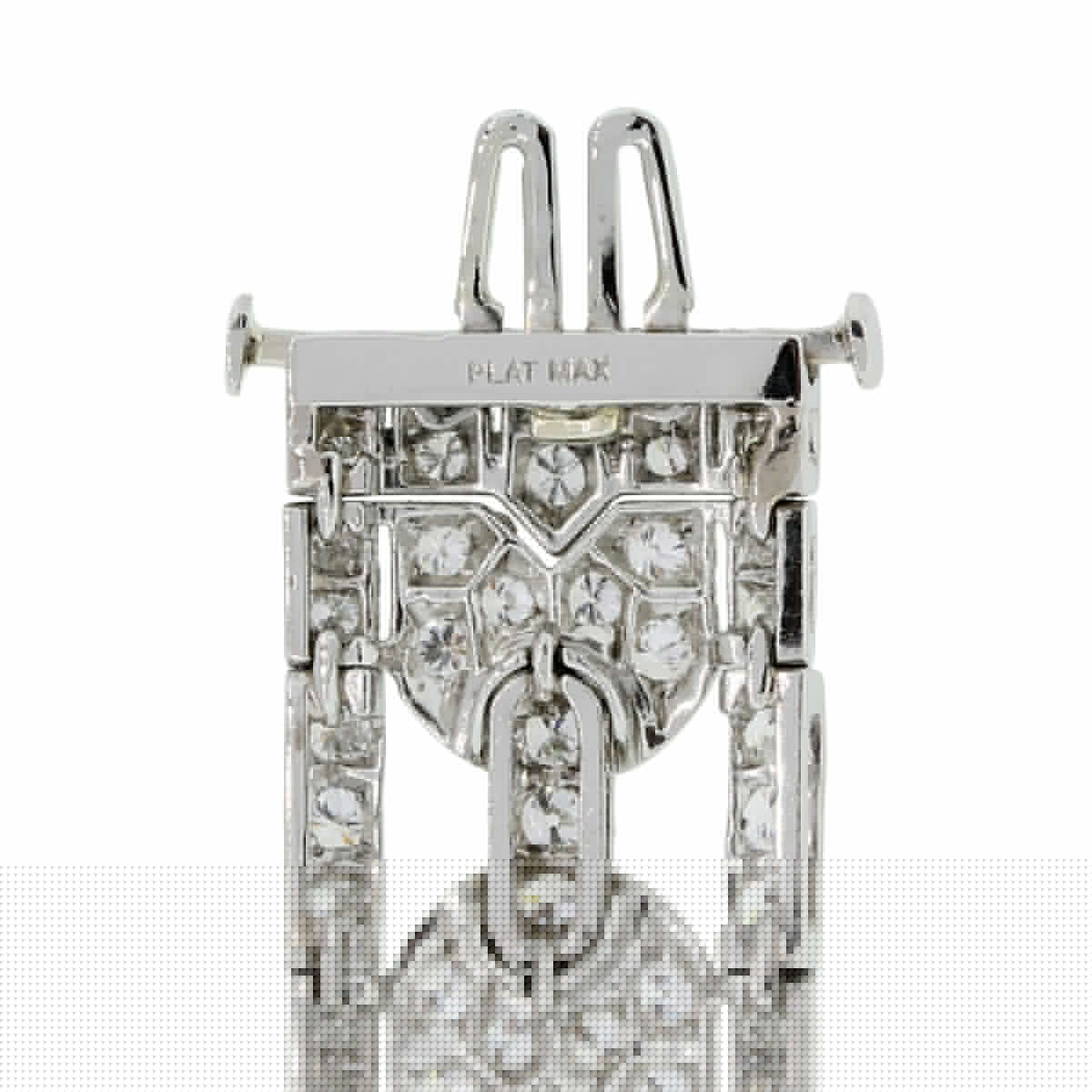 Platinum 7.25ctw Diamond Deco Style Bracelet