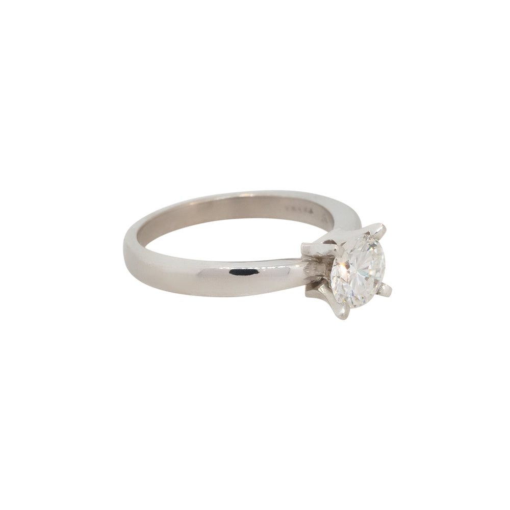 18k White Gold 1.05ctw Round Brilliant Diamond Solitaire Engagement Ring