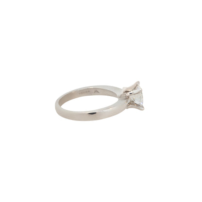 18k White Gold 1.05ctw Round Brilliant Diamond Solitaire Engagement Ring