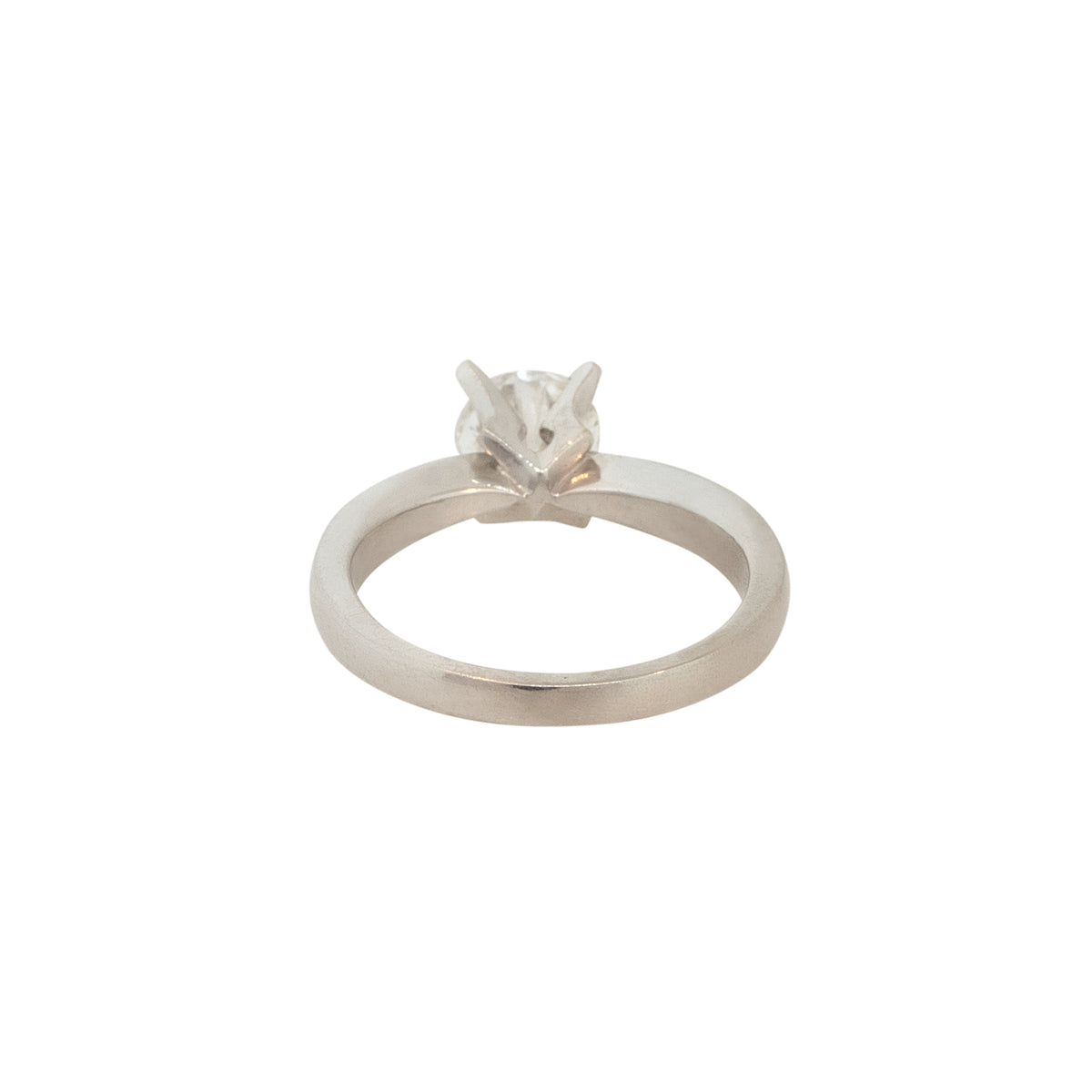 18k White Gold 1.05ctw Round Brilliant Diamond Solitaire Engagement Ring