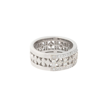 18k White Gold 1.30ctw Diamond Filigree Wedding Band