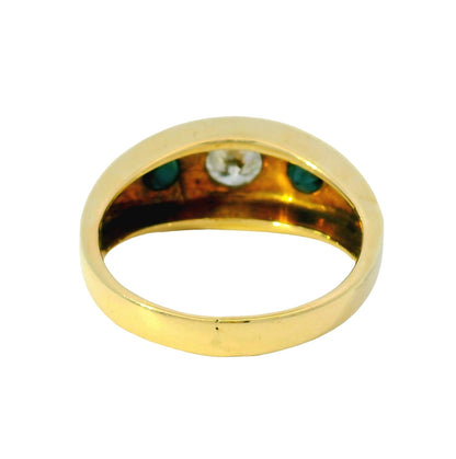 14k Yellow Gold .50ct Diamond .50ctw Sapphire Ring