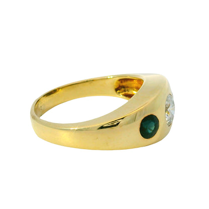 14k Yellow Gold .50ct Diamond .50ctw Sapphire Ring