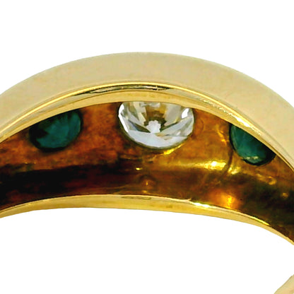 14k Yellow Gold .50ct Diamond .50ctw Sapphire Ring