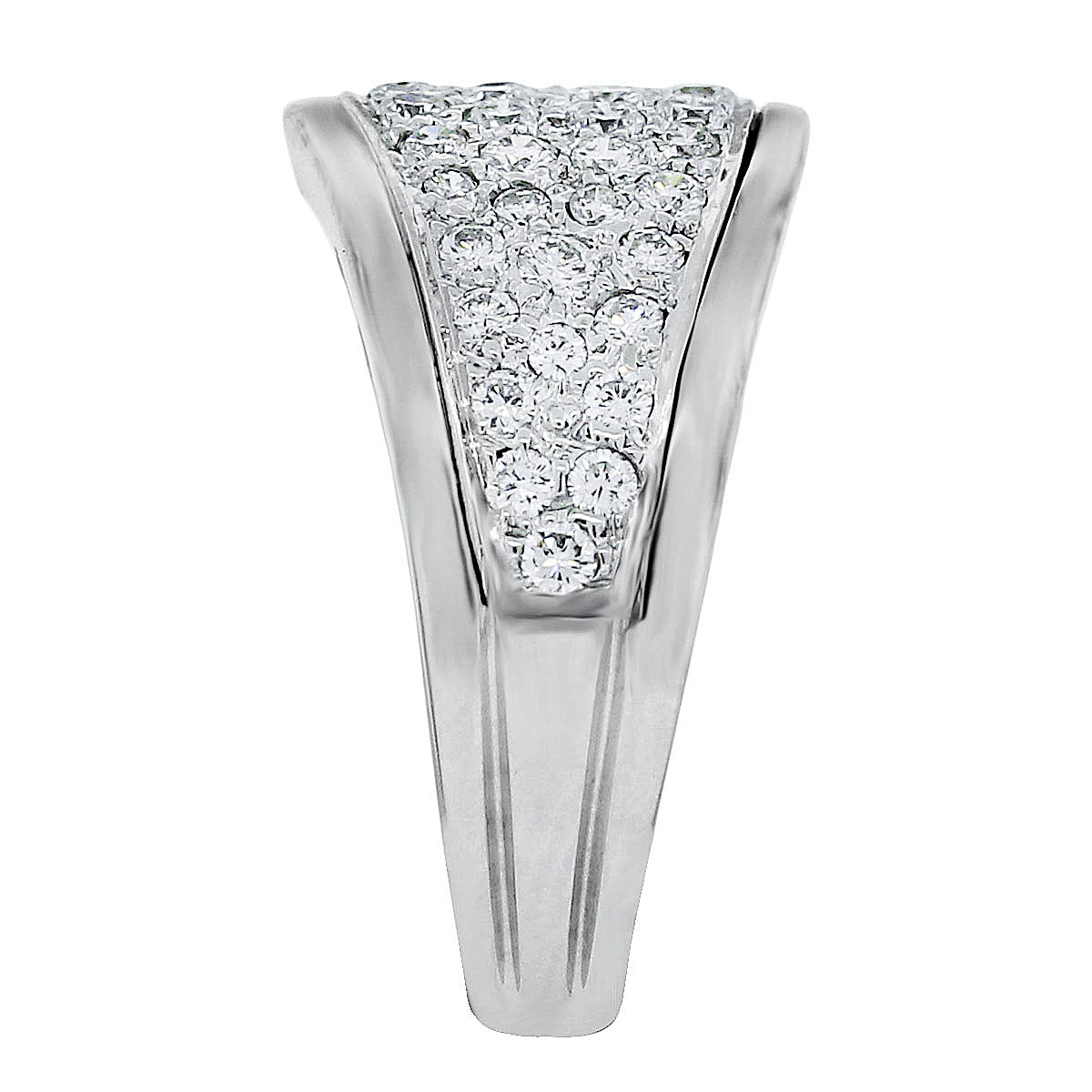 18k White Gold .75ctw Pave Diamond Ring