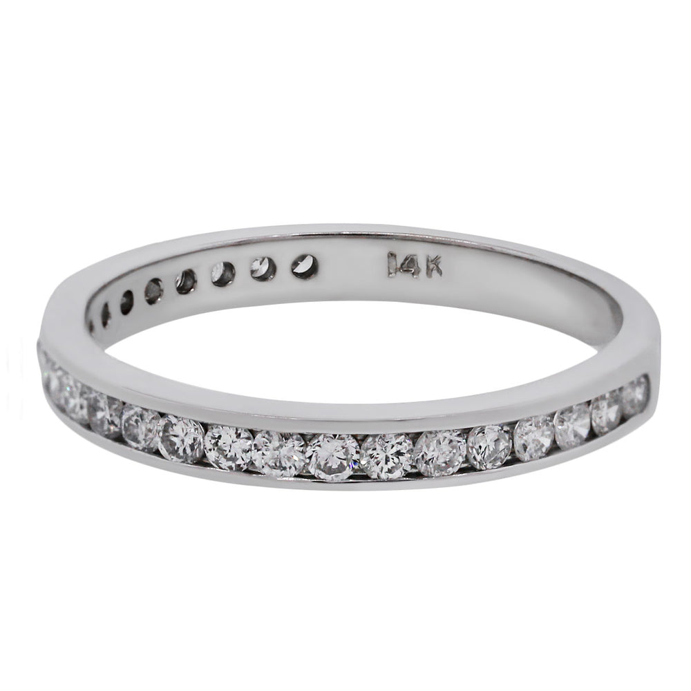14k White Gold 0.62ctw Diamond Band