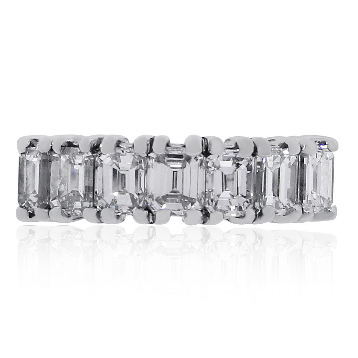 Platinum 2ctw Emerald Cut Diamond Band