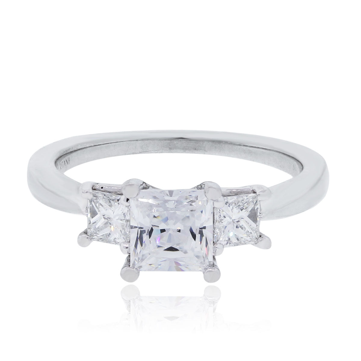 Ritani 18k White Gold 0.38ctw Diamond Engagement Ring