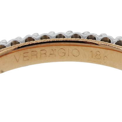 Verragio 18k White and Rose Gold 0.45ctw Eternity Wedding Band