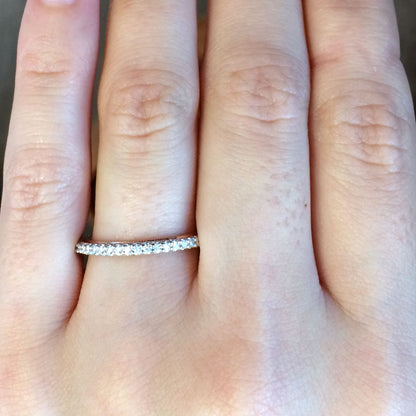 Verragio 18k White and Rose Gold 0.45ctw Eternity Wedding Band