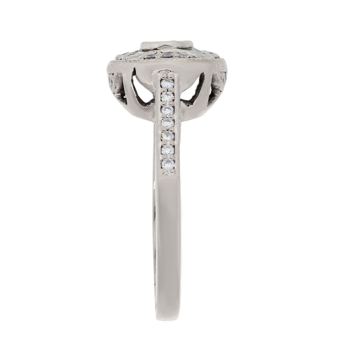 Tacori 18k White Gold 0.50ctw Diamond Deco Style Ring
