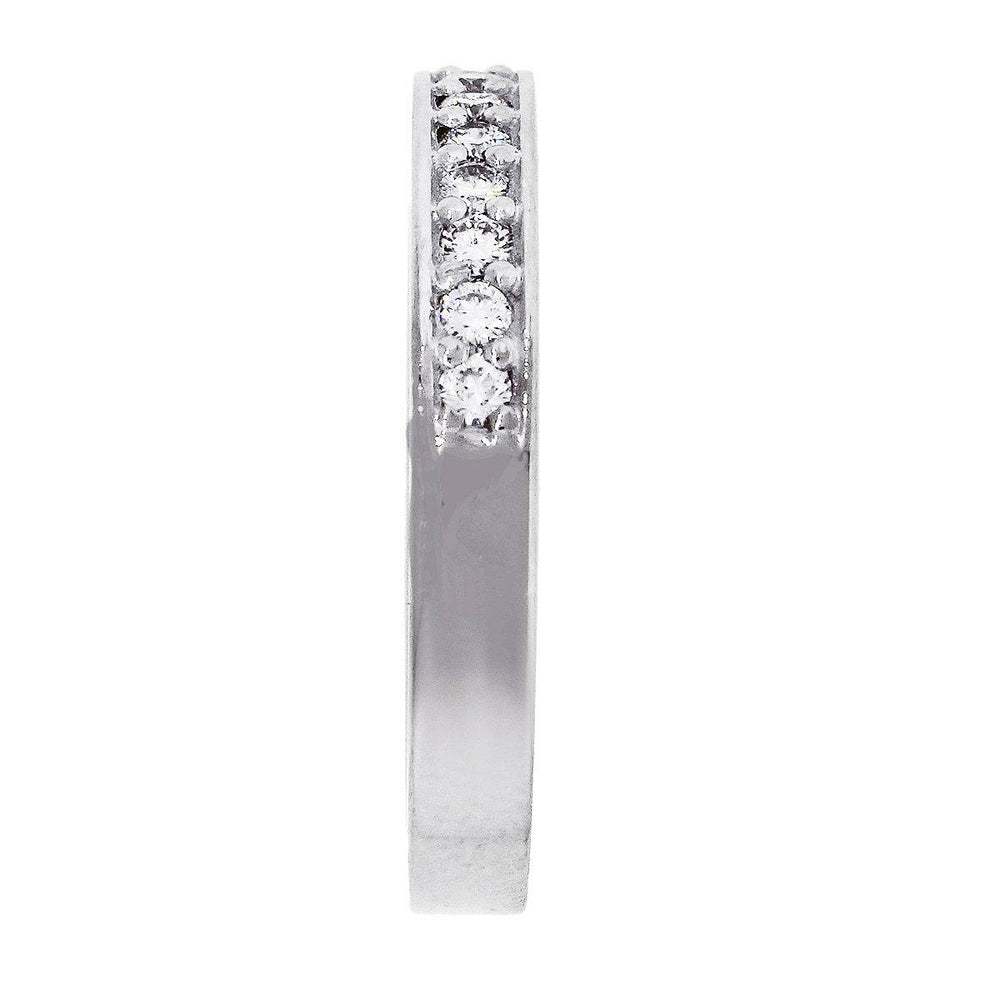 14k White Gold 0.28ctw Round Diamond Wedding Band