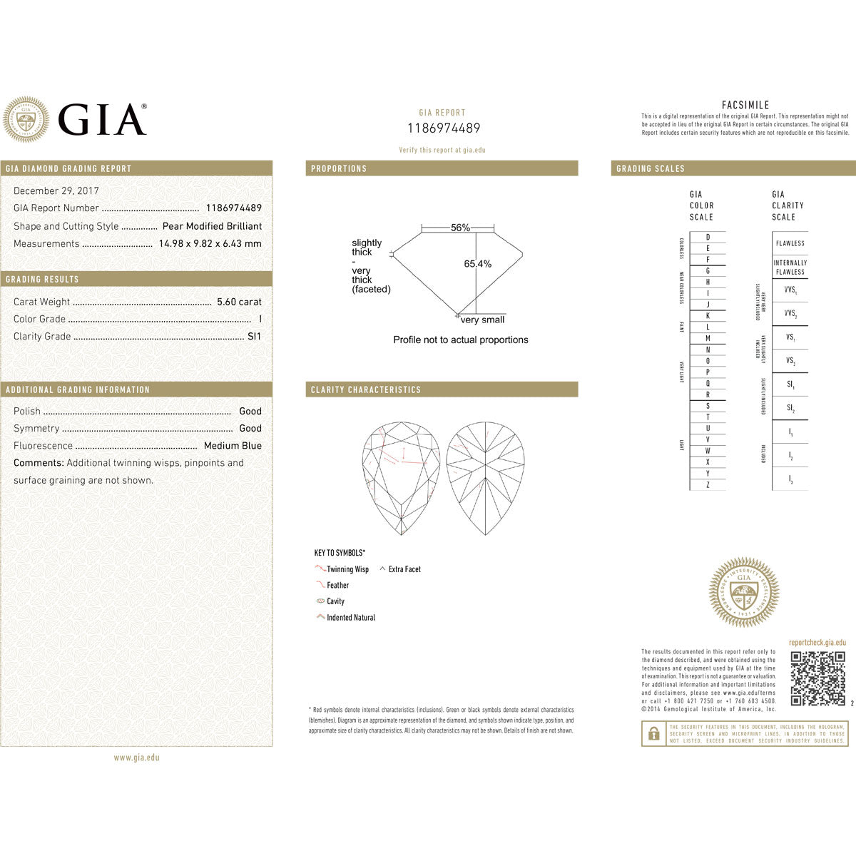 GIA Certified Platinum 5.60ctw Pear Shape Diamond Engagement Ring