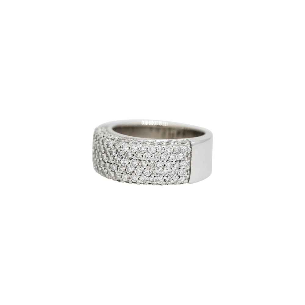 Sonia B. 18k White Gold Natural Diamond Pave Ring Band