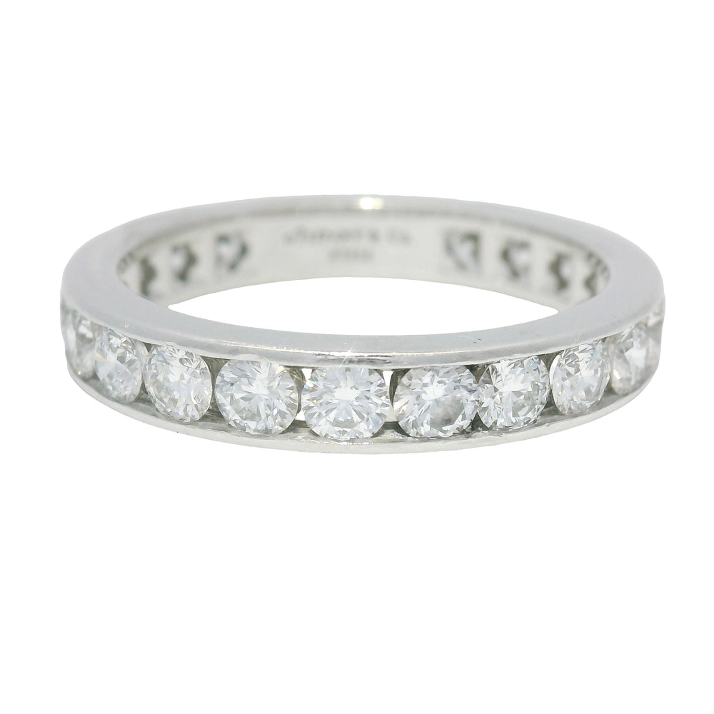 Tiffany & Co. Platinum Natural Round Brilliant Diamond Eternity Ring — product photo 1