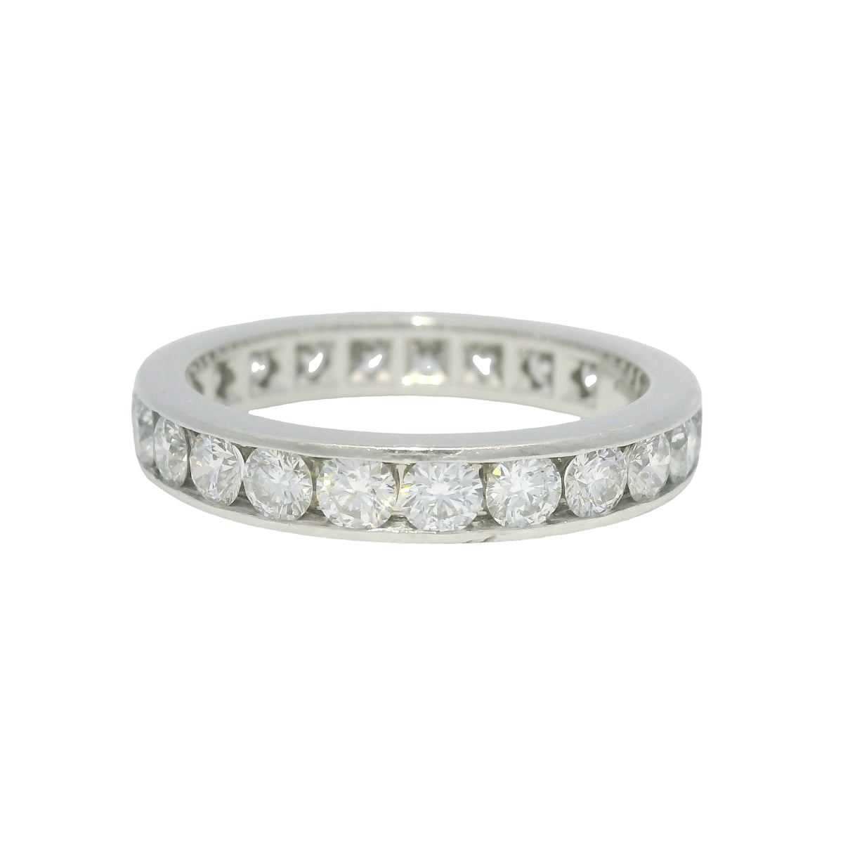 Tiffany & Co. Platinum Natural Round Brilliant Diamond Eternity Ring — product photo 4