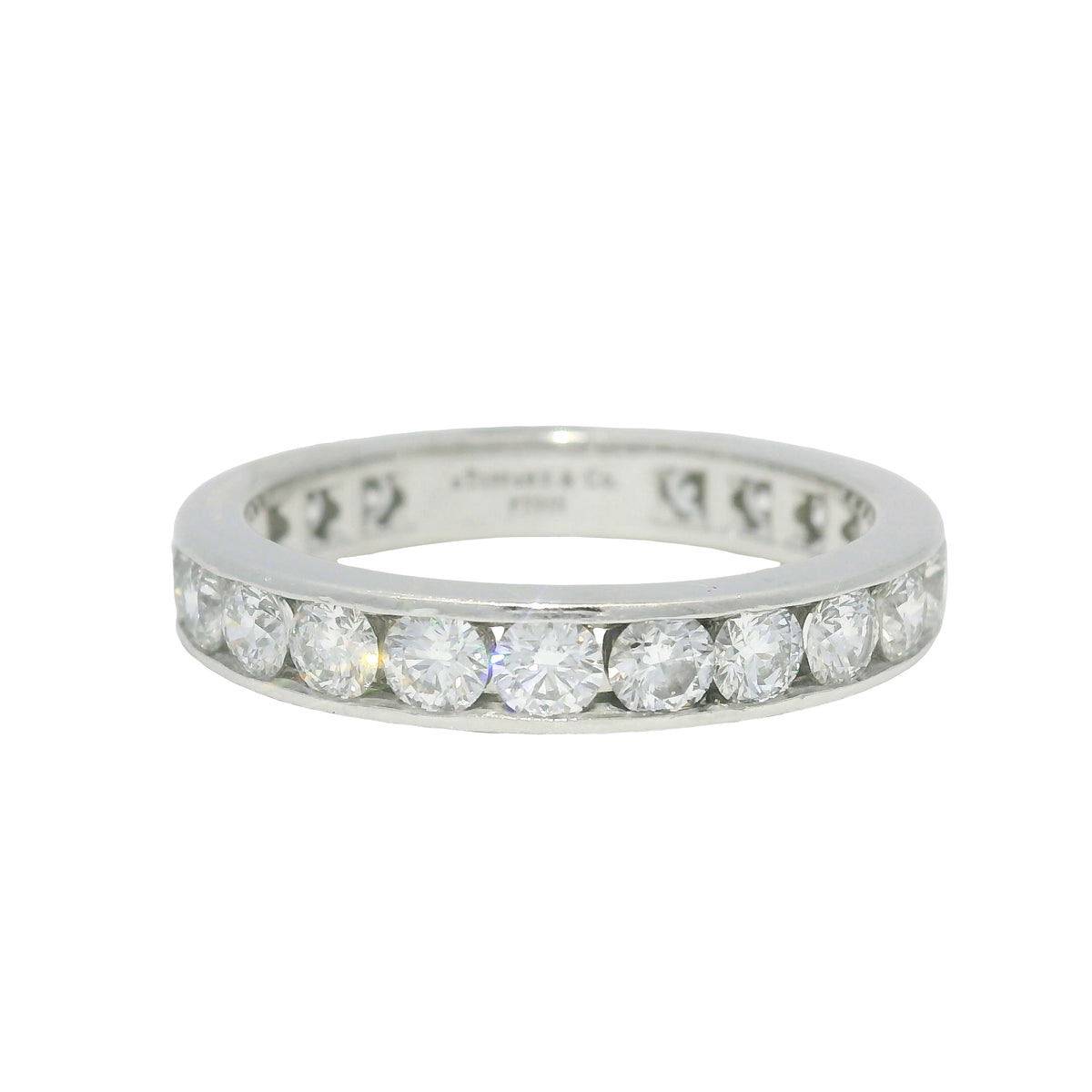 Tiffany & Co. Platinum Natural Round Brilliant Diamond Eternity Ring — product photo 6