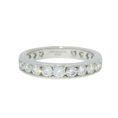 Tiffany & Co. Platinum Natural Round Brilliant Diamond Eternity Ring