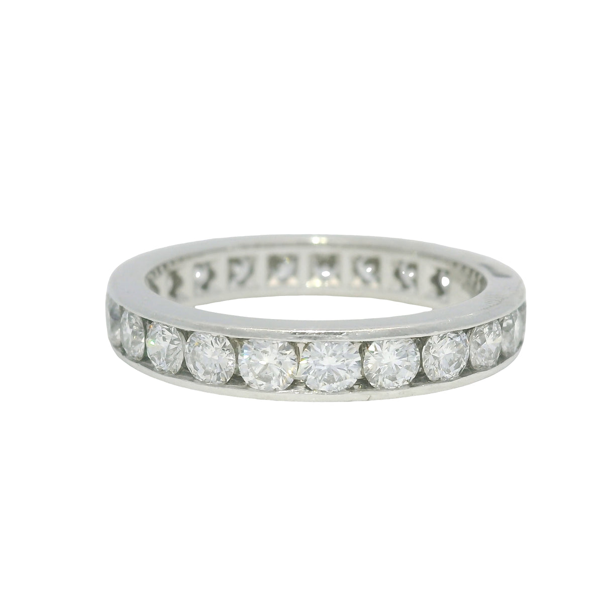 Tiffany & Co. Platinum Natural Round Brilliant Diamond Eternity Ring — product photo 7