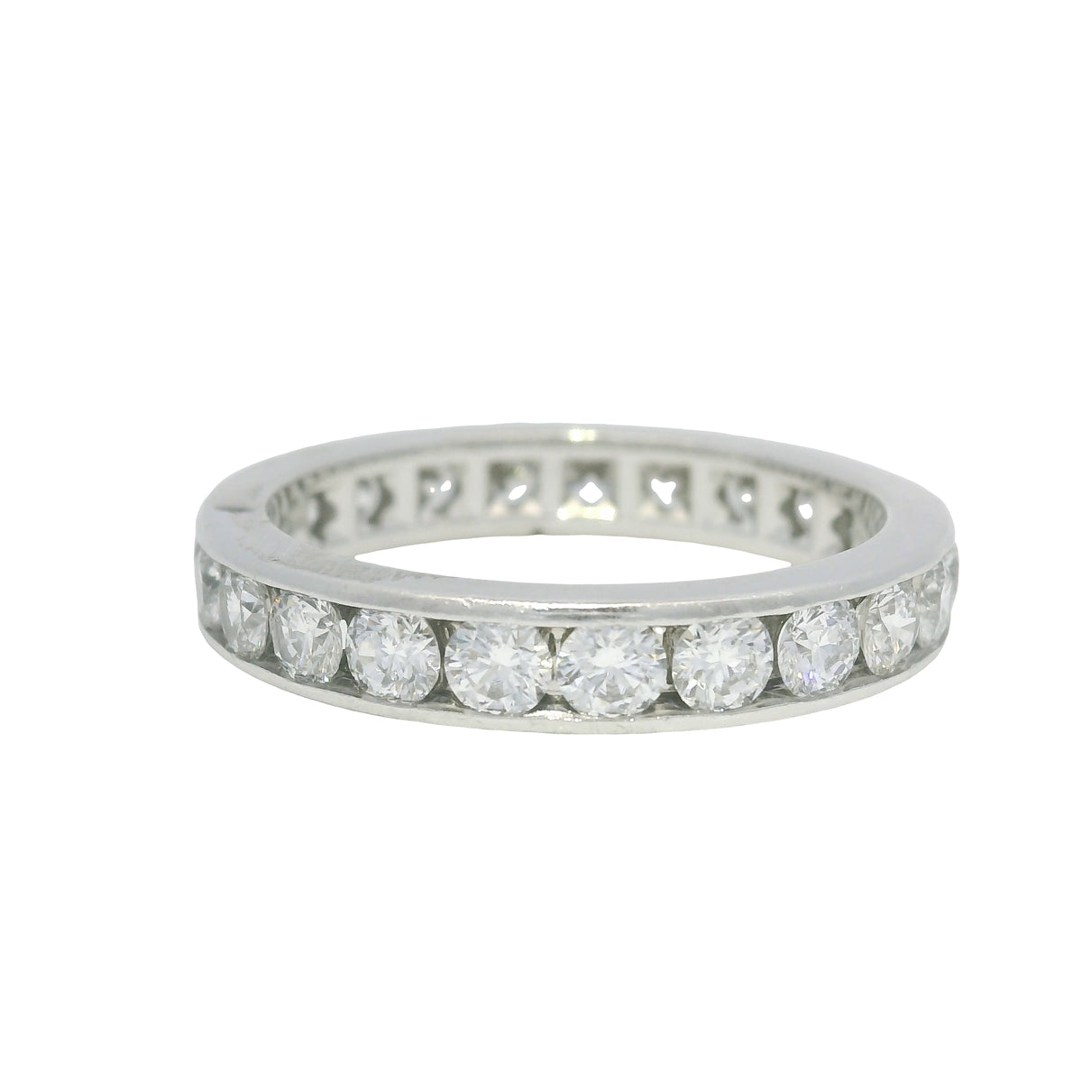 Tiffany & Co. Platinum Natural Round Brilliant Diamond Eternity Ring — product photo 8