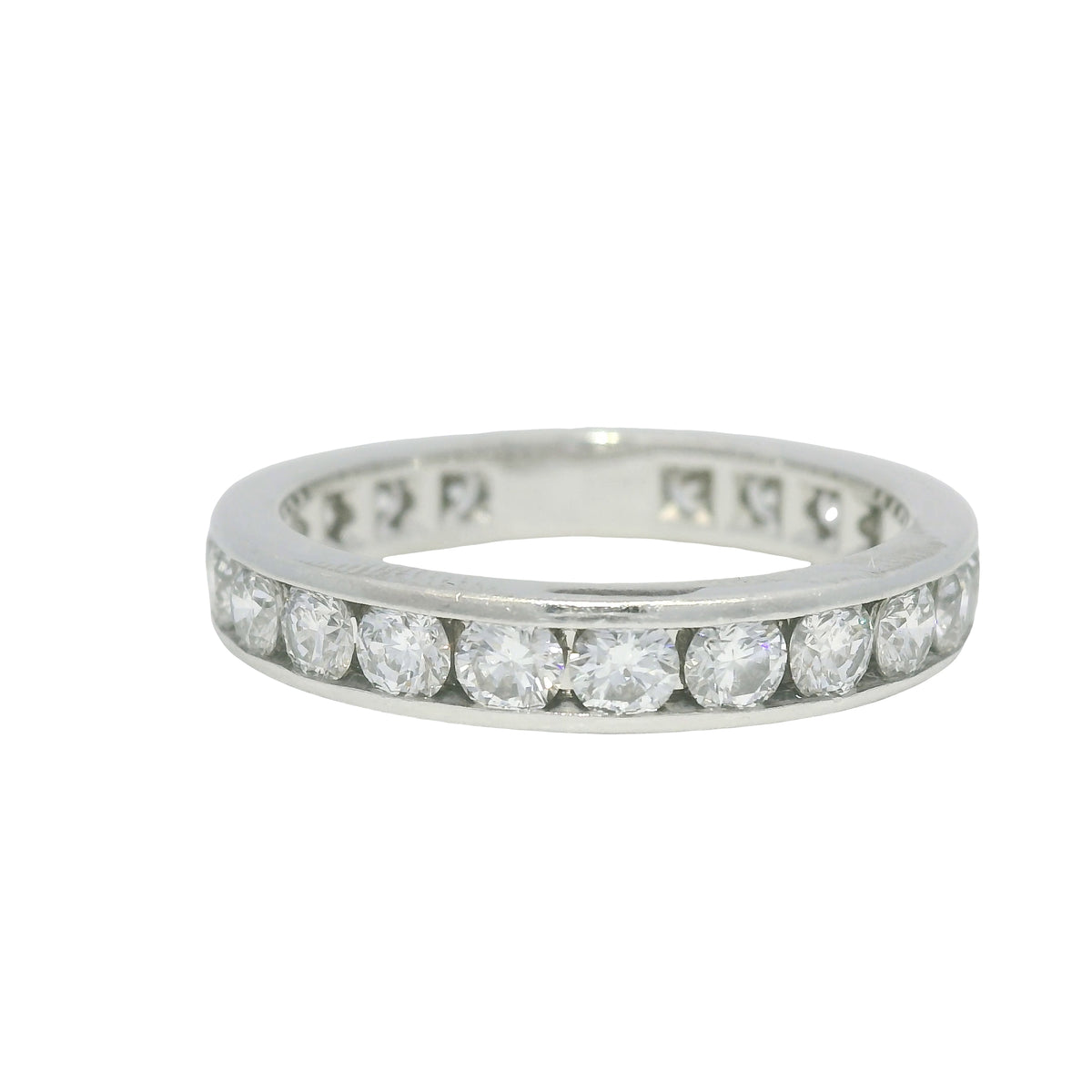 Tiffany & Co. Platinum Natural Round Brilliant Diamond Eternity Ring — product photo 9