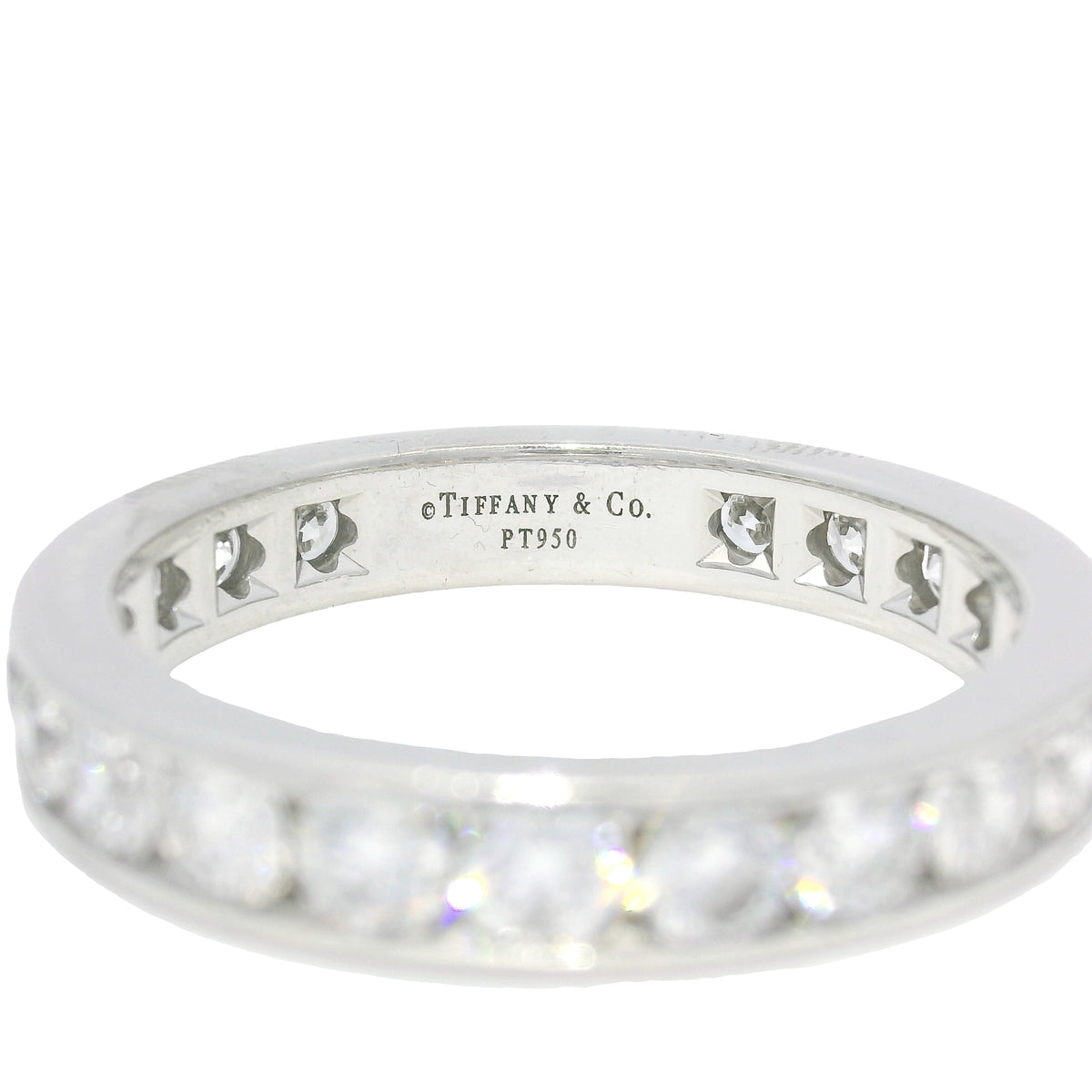 Tiffany & Co. Platinum Natural Round Brilliant Diamond Eternity Ring — product photo 2